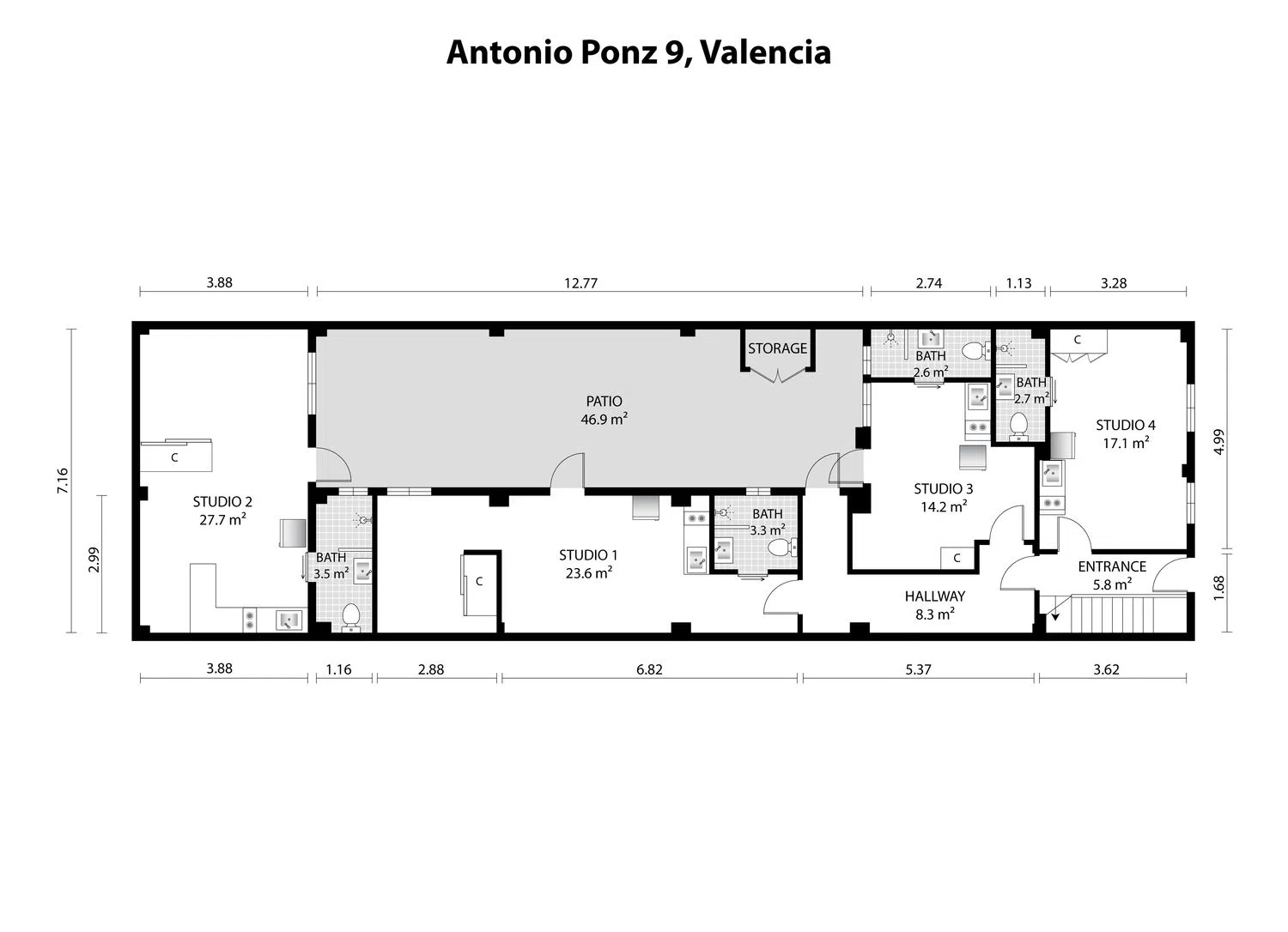 Estudio en calle d' Antonio Ponz, 9 - Foto 10