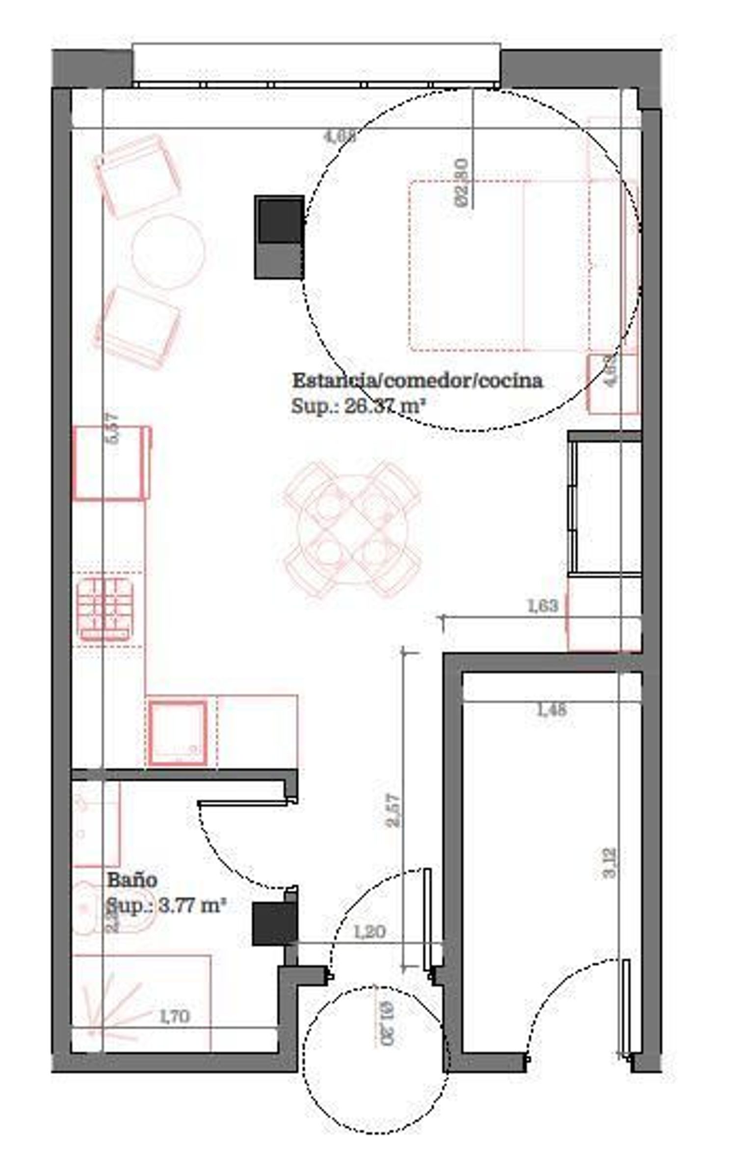 Estudio en Calle de Velarde - Foto 9