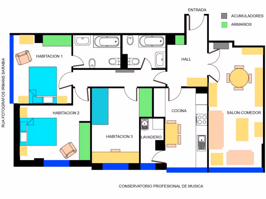 Piso en  Rúa Fotógrafo Ángel Llanos 14 - Foto 1
