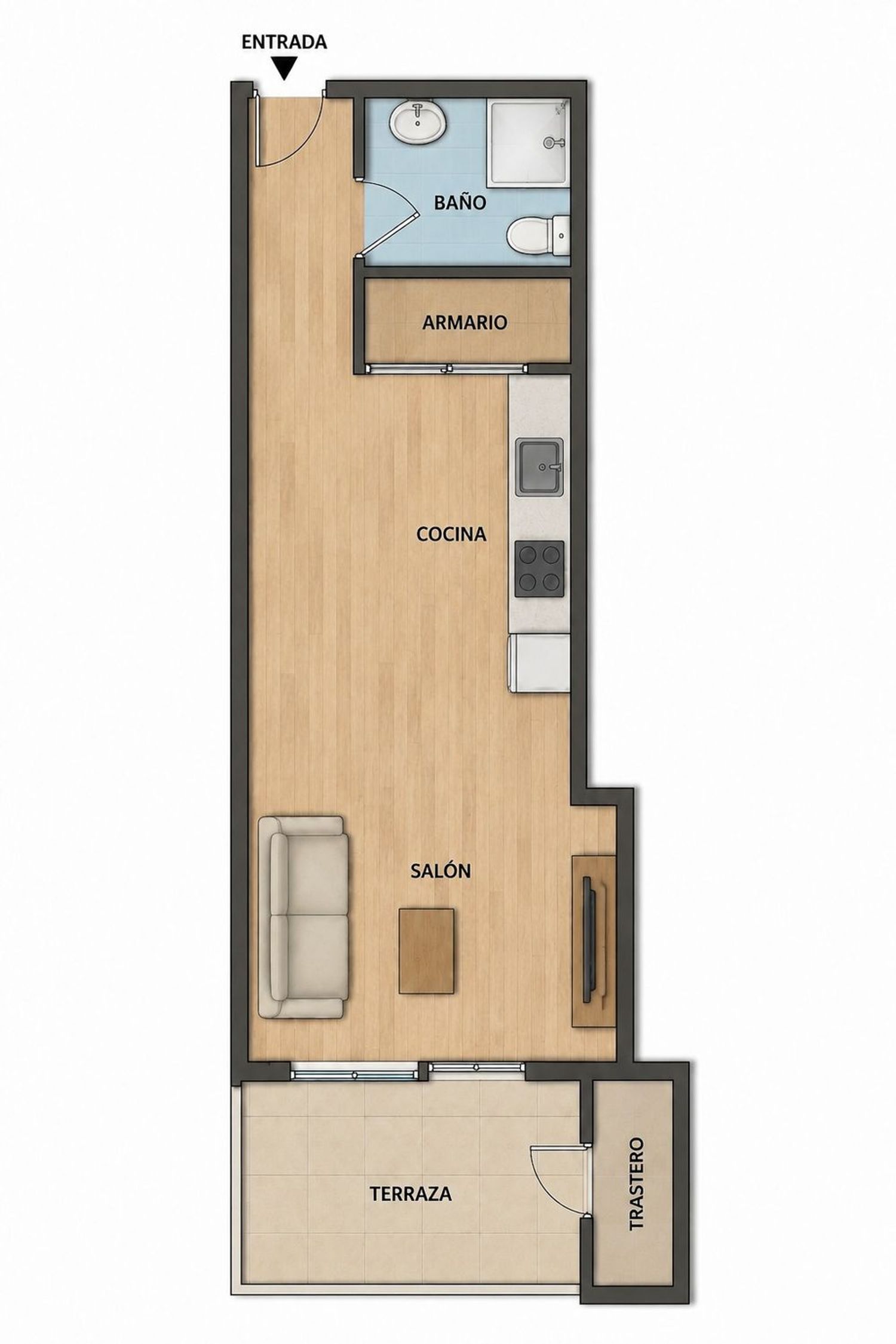Estudio en Calle Don Quijote, 11, Norte - Barrio del Pilar - El Reñidero - Foto 21