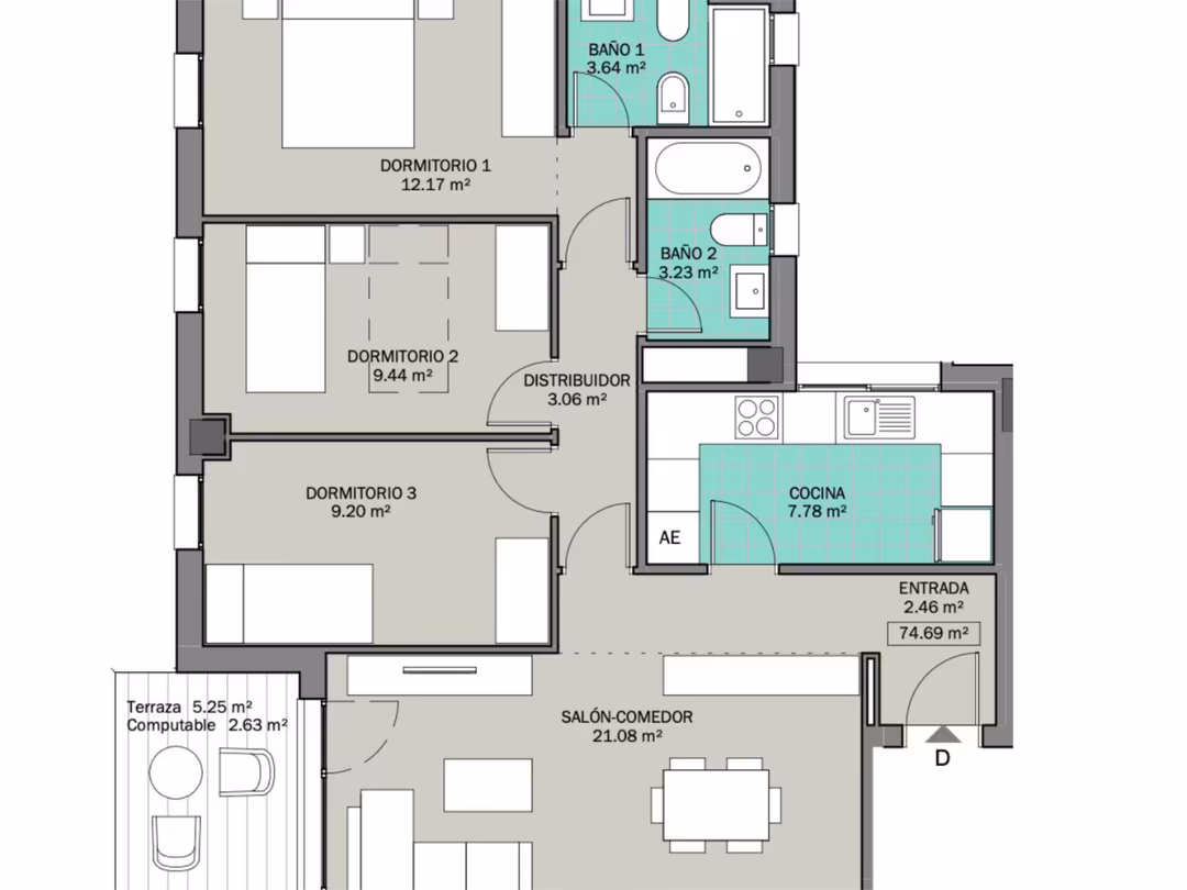 Piso en  Calle Akutan 4 - Foto 3