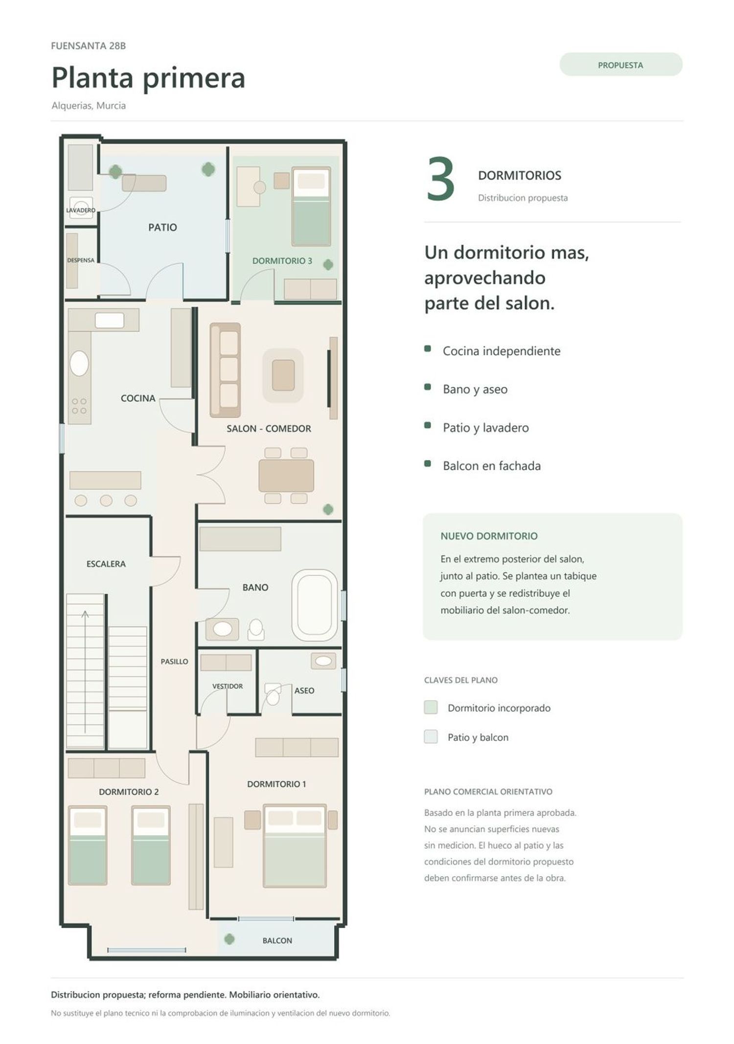 Piso en Calle Nuestra Señora de la Fuensanta, 28, Alquerías - Foto 29