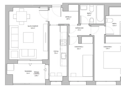 Piso en calle de Juan Esplandiú, 21